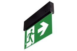 DIRECTO CB zwart met groen vluchtwegpictogram naar rechts